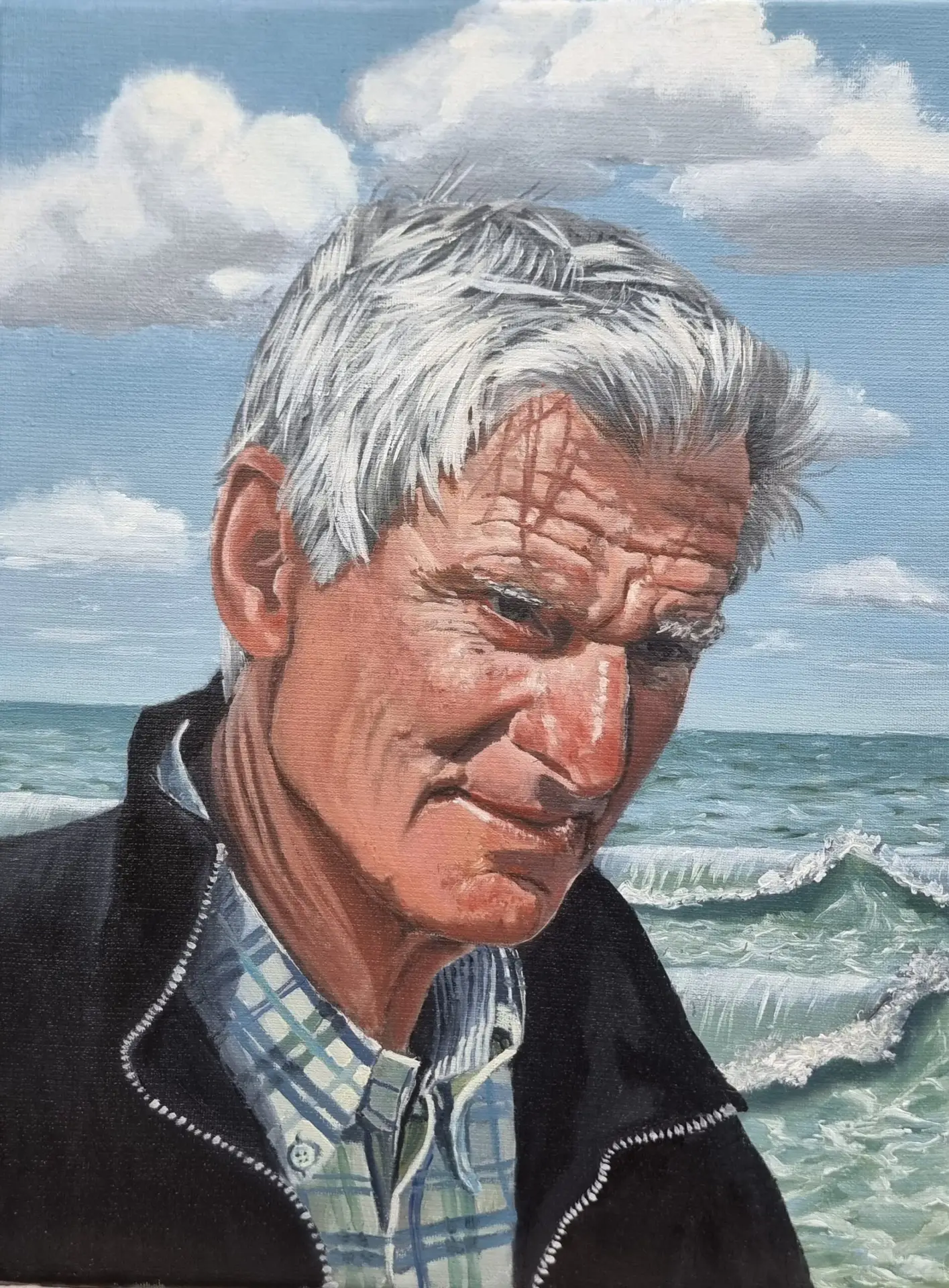 Schilderij man van de zee